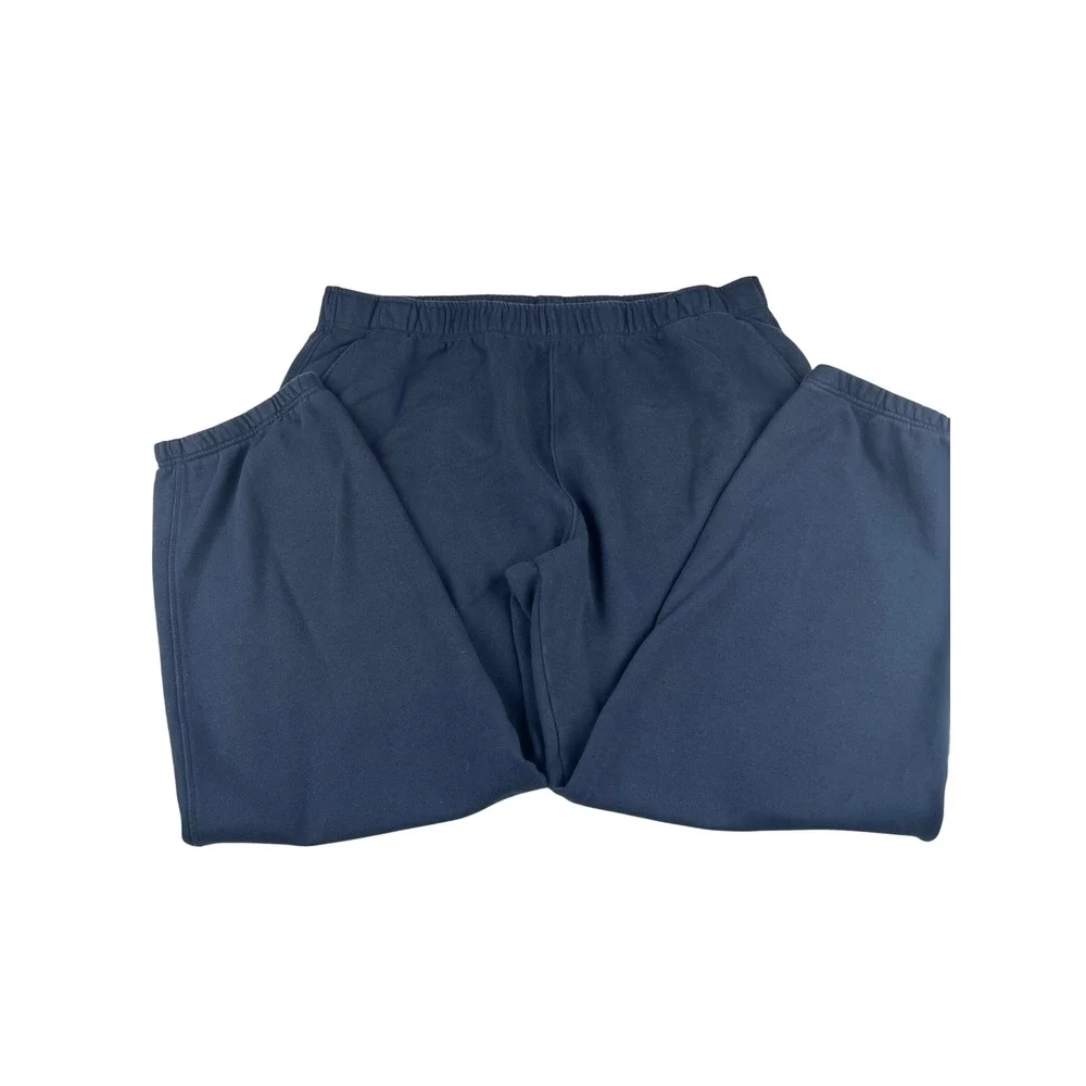 LL Bean Mens XXL Regular Navy Blue Fleece Sweatpants Joggers 512250